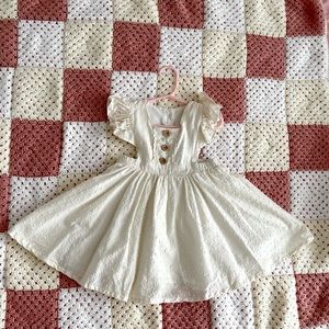 Off white ruffle dress